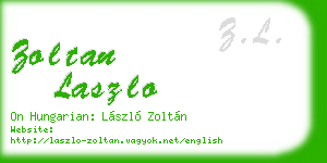 zoltan laszlo business card