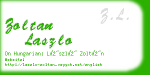 zoltan laszlo business card